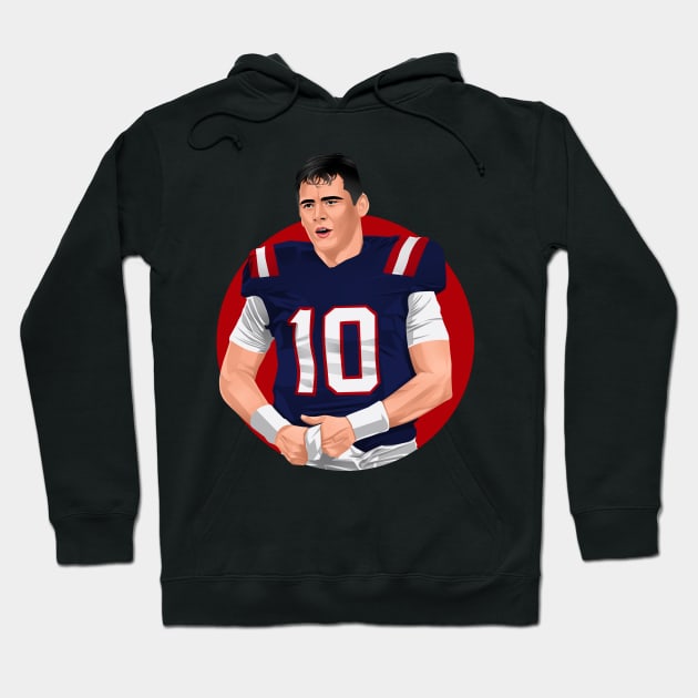 Mac Jones New England Patriots Hoodie by Arissetyo